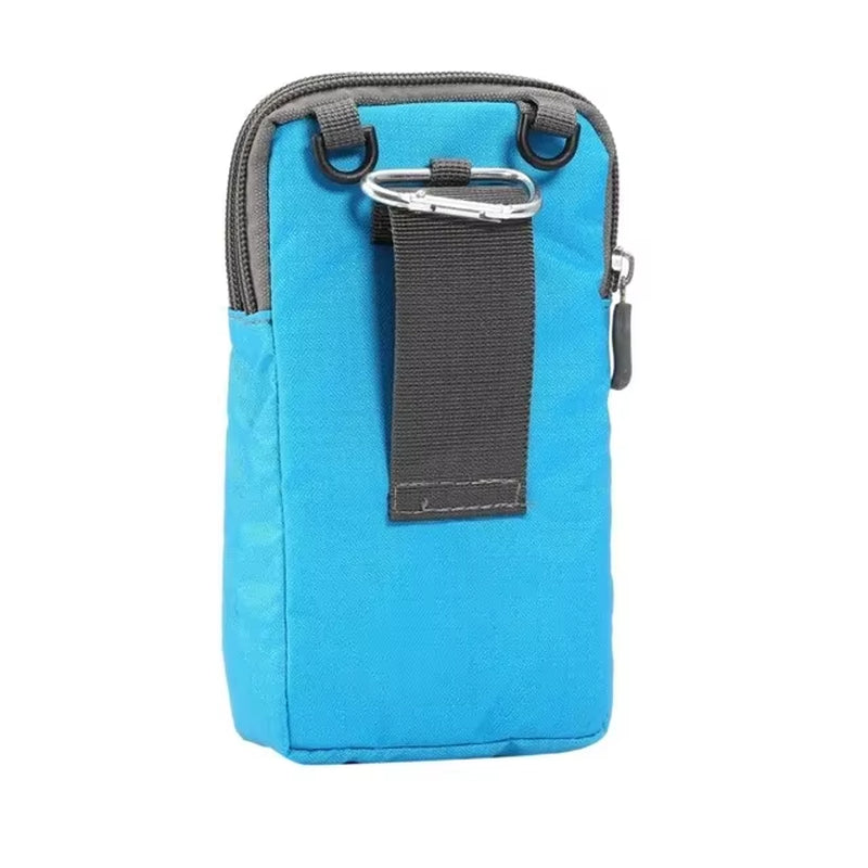 Men Fanny Pack Outdoor Sports Running Cycling Waist Bag Pack Woman Mini Shoulder Bag Wallet Case Dual Layer Zipper Phone Pouch