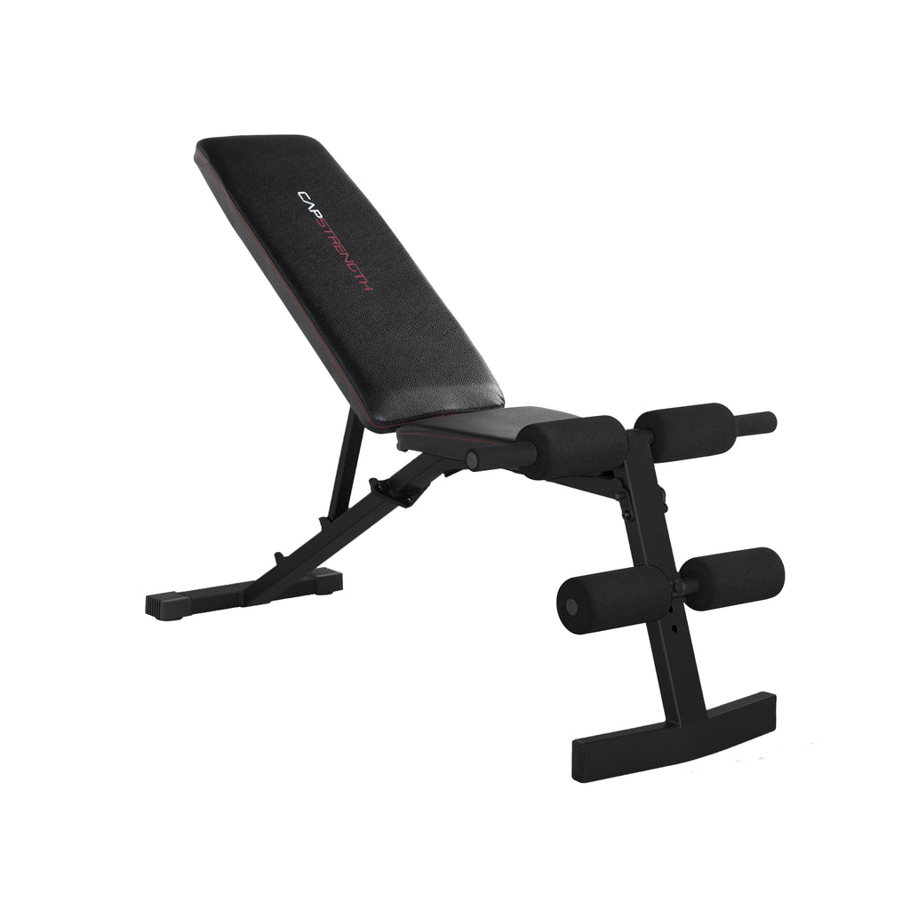 Strength Adjustable FID Weight Bench (600 Lb Weight acity), Black